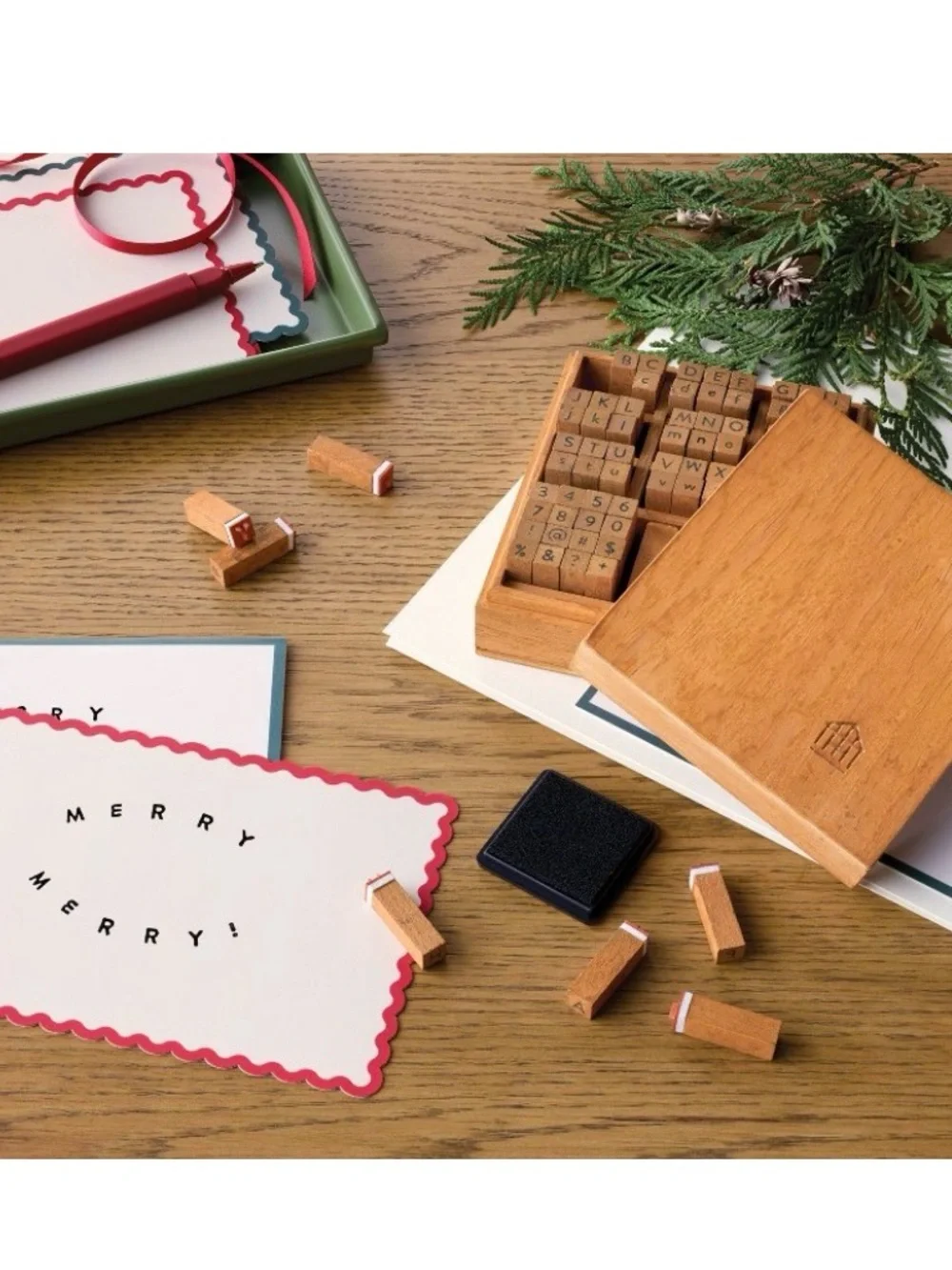 Target Hearth & Hand with Magnolia T72pc Letter and Number Wood Stamp Set Brown